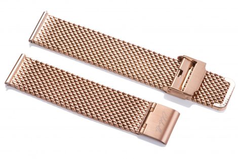 Edelwolle MESH/Milanese óraszíj, rosegold, 18mm